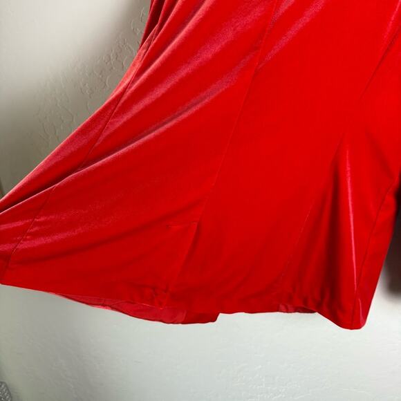 Lane Bryant Red Velvet Blazer Jacket 22 - Picture 10 of 16